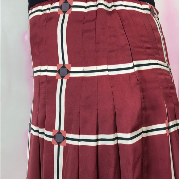 Zara Pleated Geo Graphic A Line Skirt Flapper Pleated - Picture 5 of 7